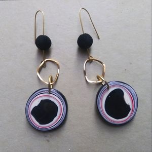 'Modern Fuzzy Industry' Earrings (Black)